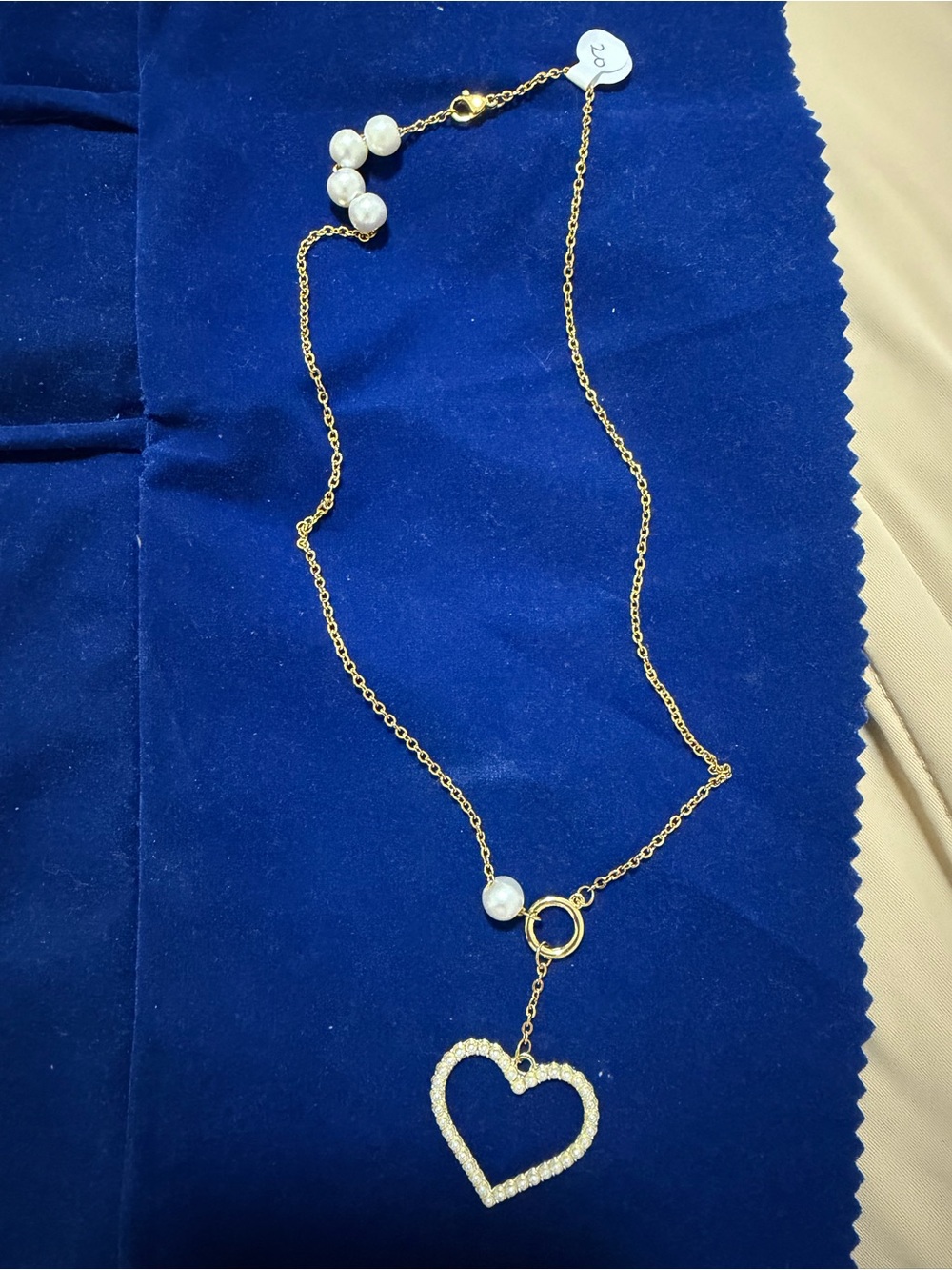 Gold-Tone Pearl Heart Pendant Necklace - Elegant Women's Jewelry